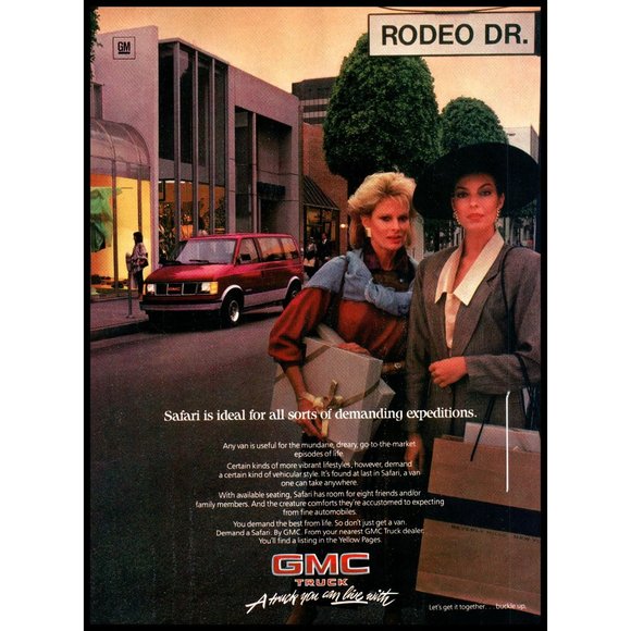 1986 GMC Safari Van Minivan Wall Art Rodeo Drive Shopping Beverly Hills Wall Art - Picture 1 of 1